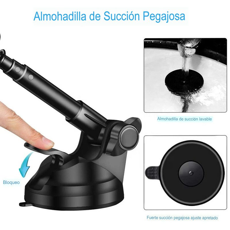 soporte celular carro chupa tablero vidrio brazo ajustable soporte celular carro chupa tablero vidrio brazo ajustable