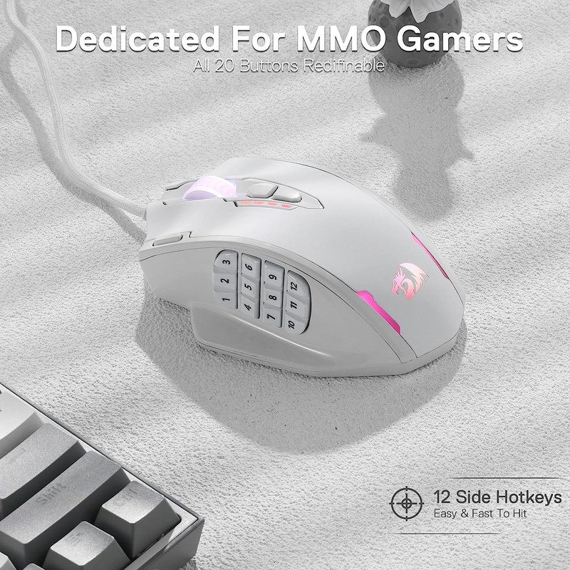 mouse gamer redragon rgb 18 botones impact m908 mouse gamer redragon rgb 18 botones impact m908