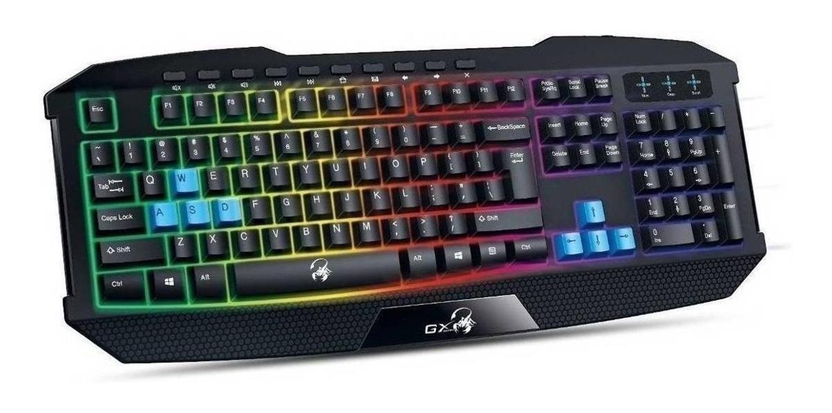 teclado gamer genius gx scorpion k215 rgb usb español qwerty teclado gamer genius gx scorpion k215 rgb usb español qwerty