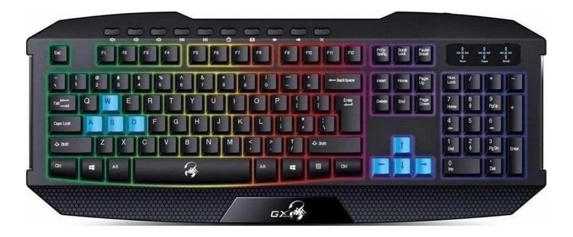 teclado gamer genius gx scorpion k215 rgb usb español qwerty teclado gamer genius gx scorpion k215 rgb usb español qwerty