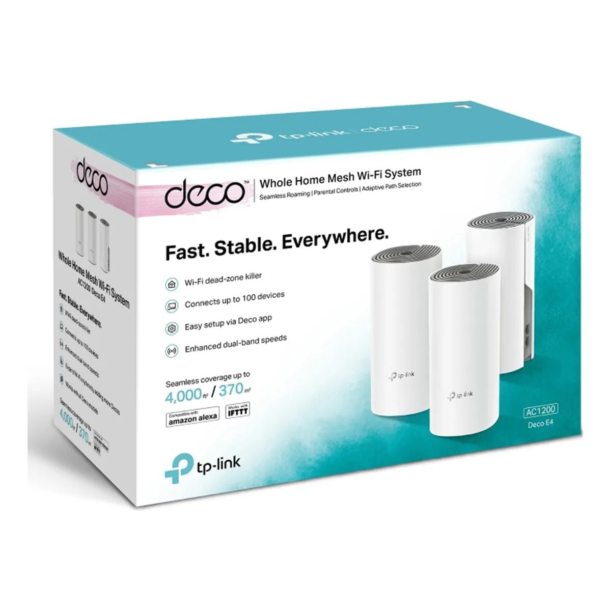 tp link, sistema wifi malla para el hogar, deco e4 (3 pack) tp link, sistema wifi malla para el hogar, deco e4 (3 pack)