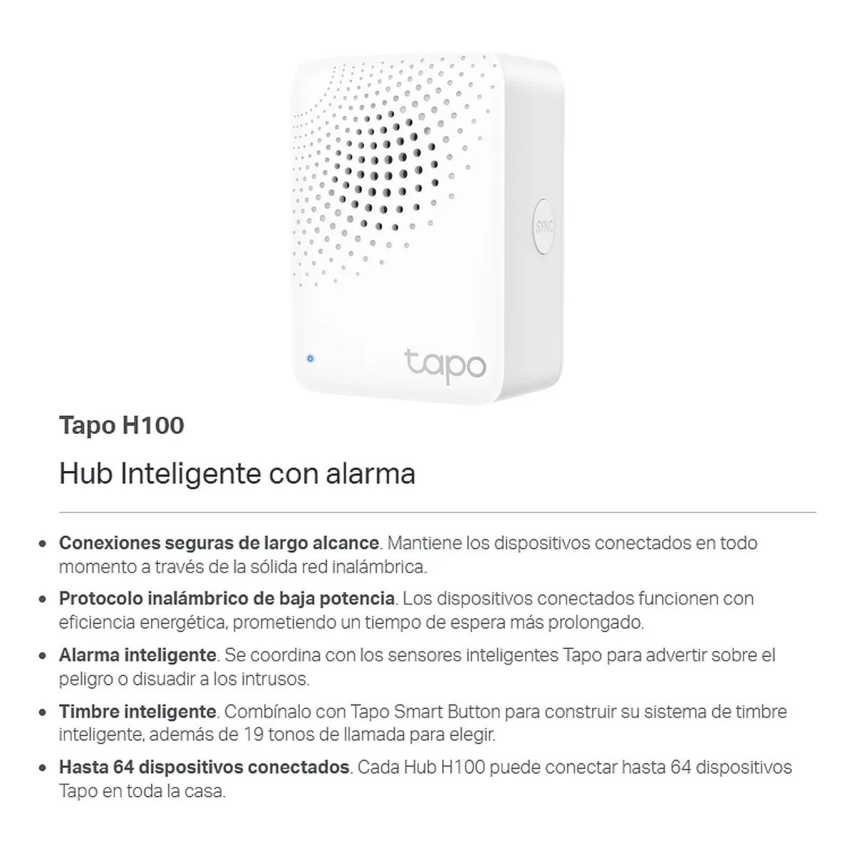 hub inteligente tp link tapo h100 con timbre incorporado hub inteligente tp link tapo h100 con timbre incorporado