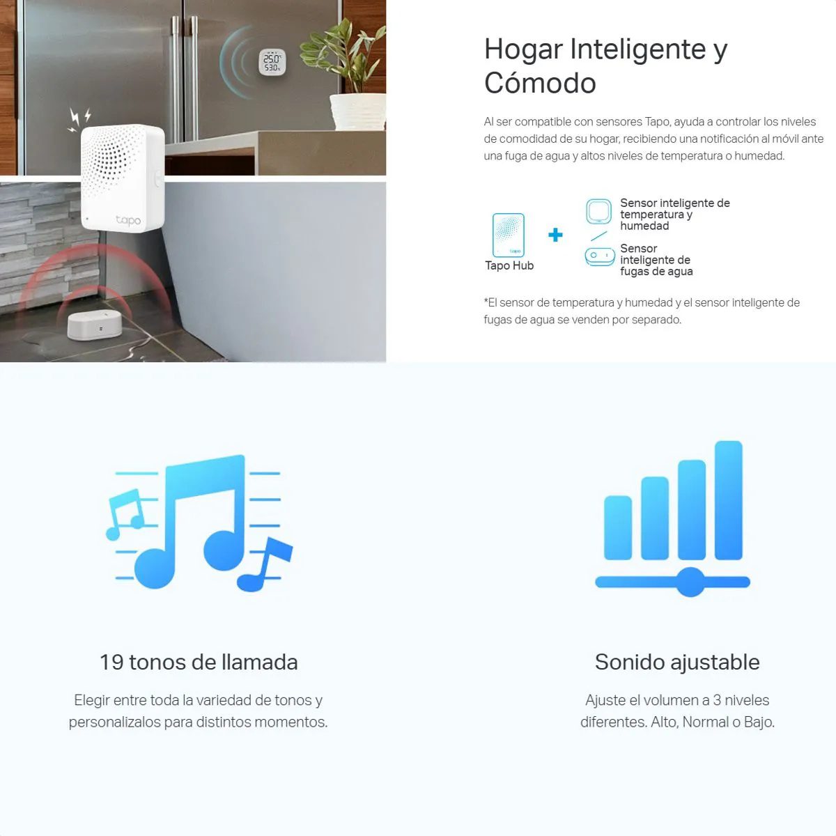 hub inteligente tp link tapo h100 con timbre incorporado hub inteligente tp link tapo h100 con timbre incorporado